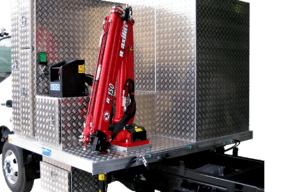 4- Maxi Lift M150 mounted on tray with control box mounted on toolbox