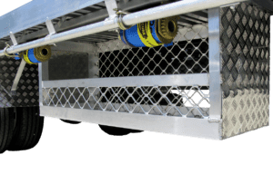 1- Underbody Custom mesh cage with checker plate sides and alloy frame work
