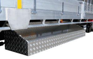 12- Underbody checkerplate dunnage box with tapered sides