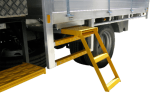 5- Safety yellow 2-rung pull out step with platform